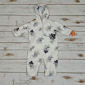 Carter's Halloween Cat Fleece Romper 6M